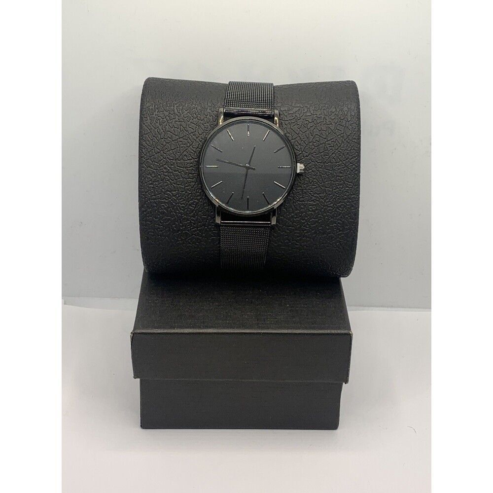 South Lane SS20-dr1-1414 Black Leather Analog Dial Quartz Genuine Watch YR88
